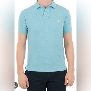 Polo Ralph Lauren custom slim fit Light blue men’s polo size L
